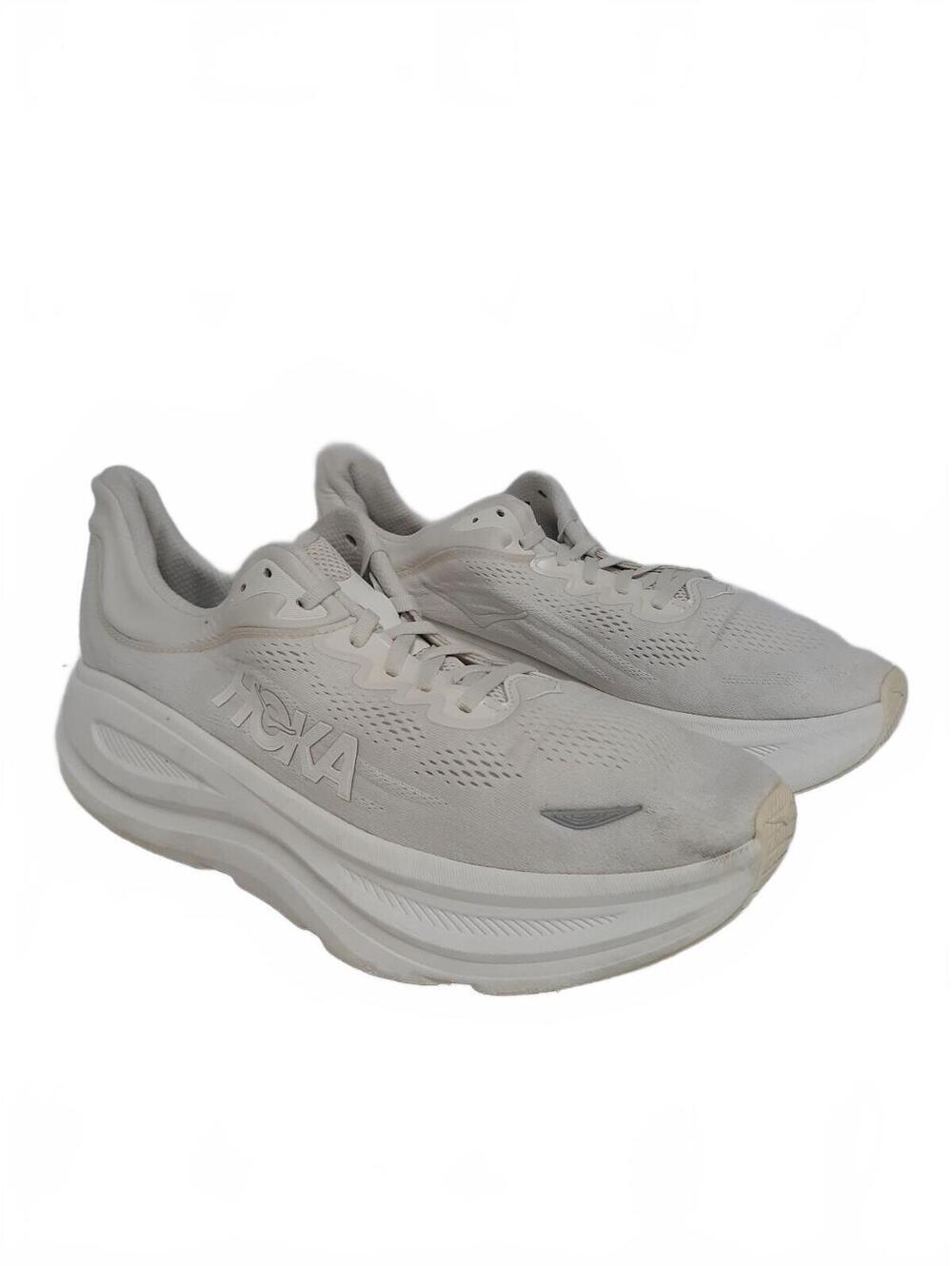 HOKA Men Bondi 8 1127953 Triple White Size 14 M